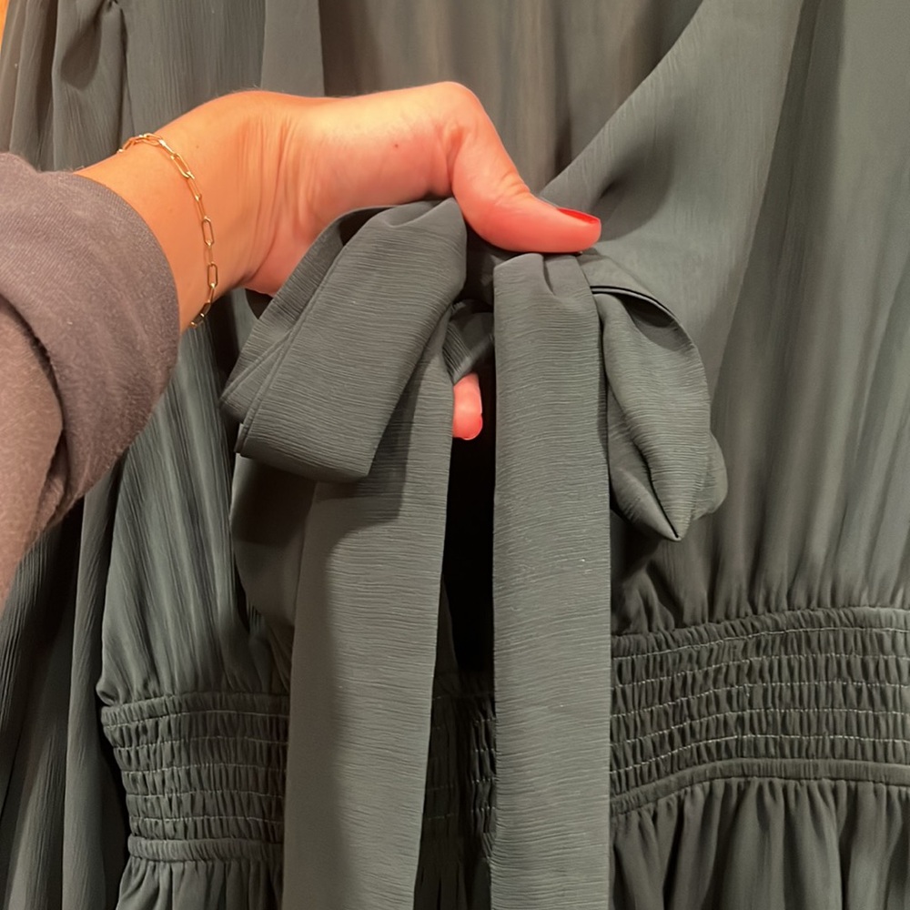 Green Ruffle Dress - Picture 2 of 5